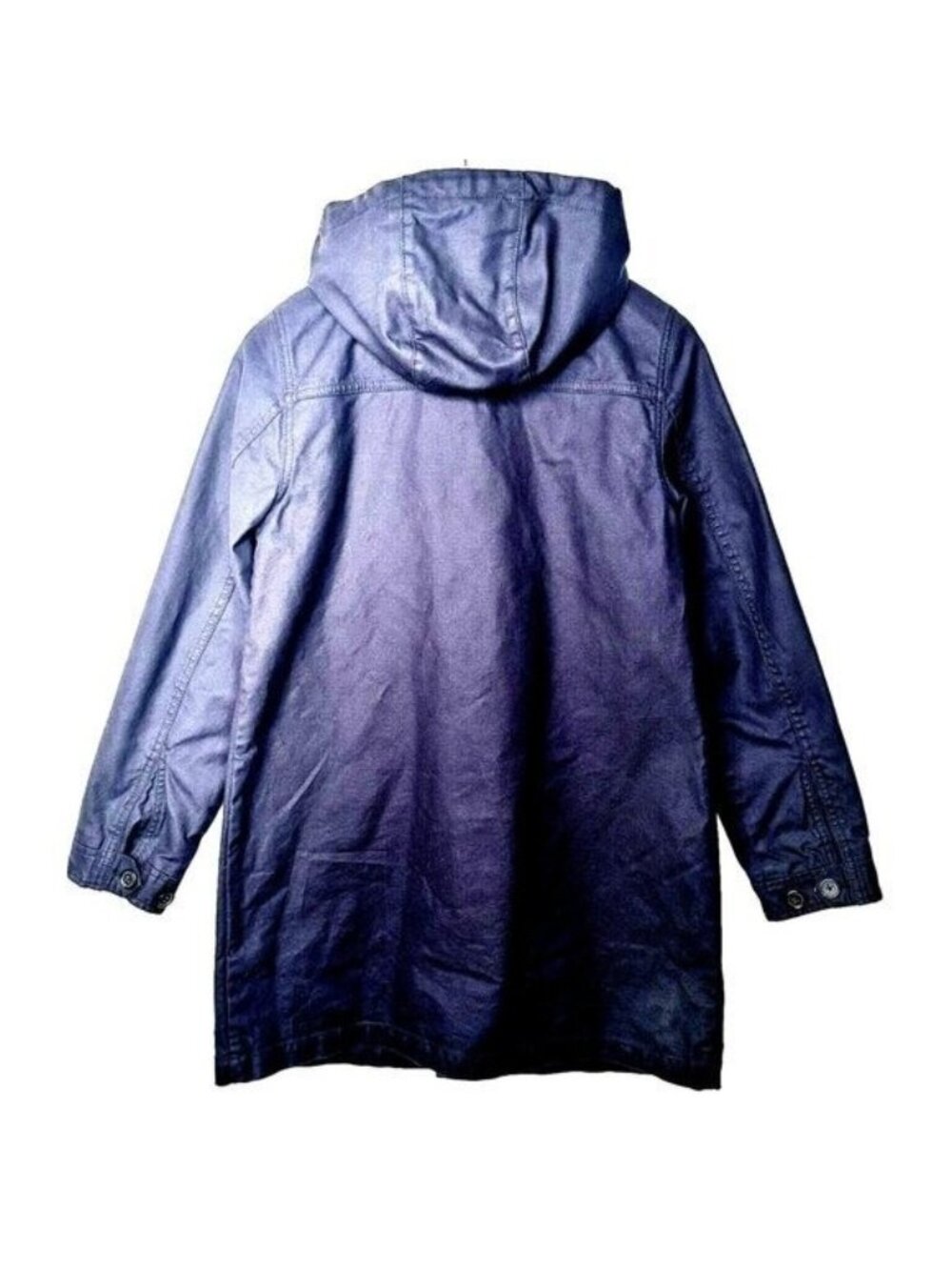 J.Crew Hooded Anorak Jacket Womens S Blue Cotton Utility Lightweight Casual Fall - Picture 2 of 13